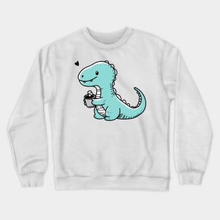 Dinosaur with coffee Crewneck Sweatshirt